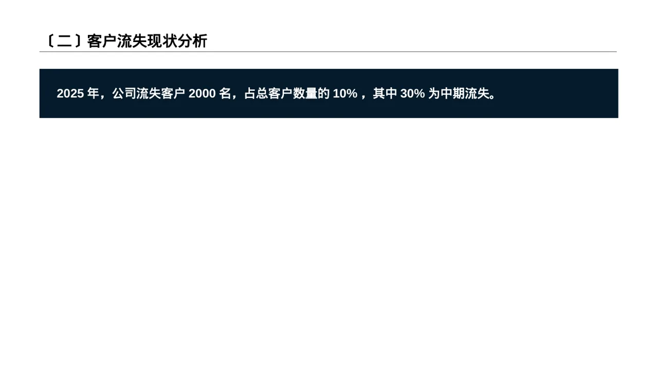 客户流失原因调研分析 PPT模板 第3页预览