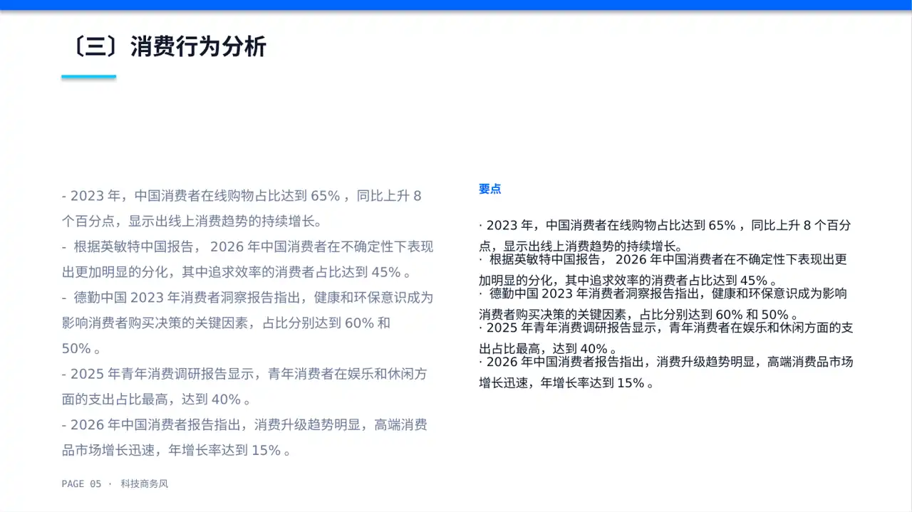 消费者消费习惯调研报告PPT模板 第5页预览
