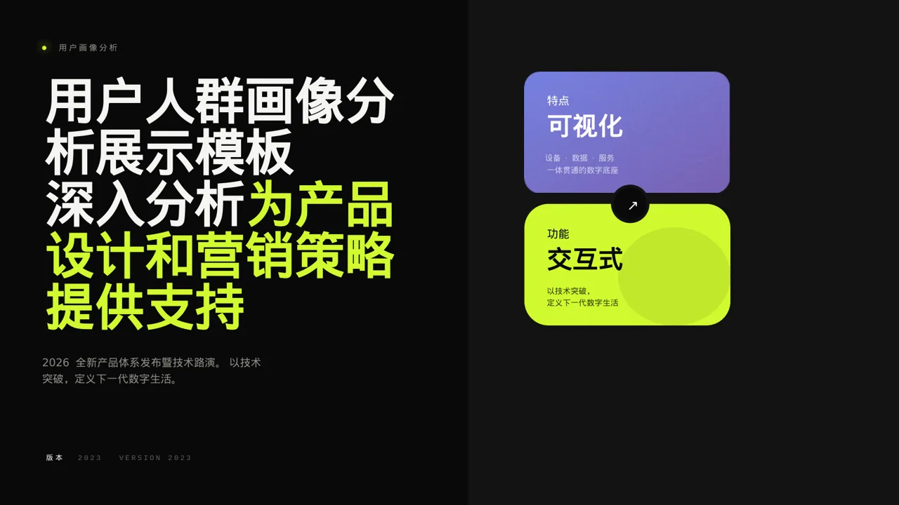 用户人群画像分析展示模板 PPT模板