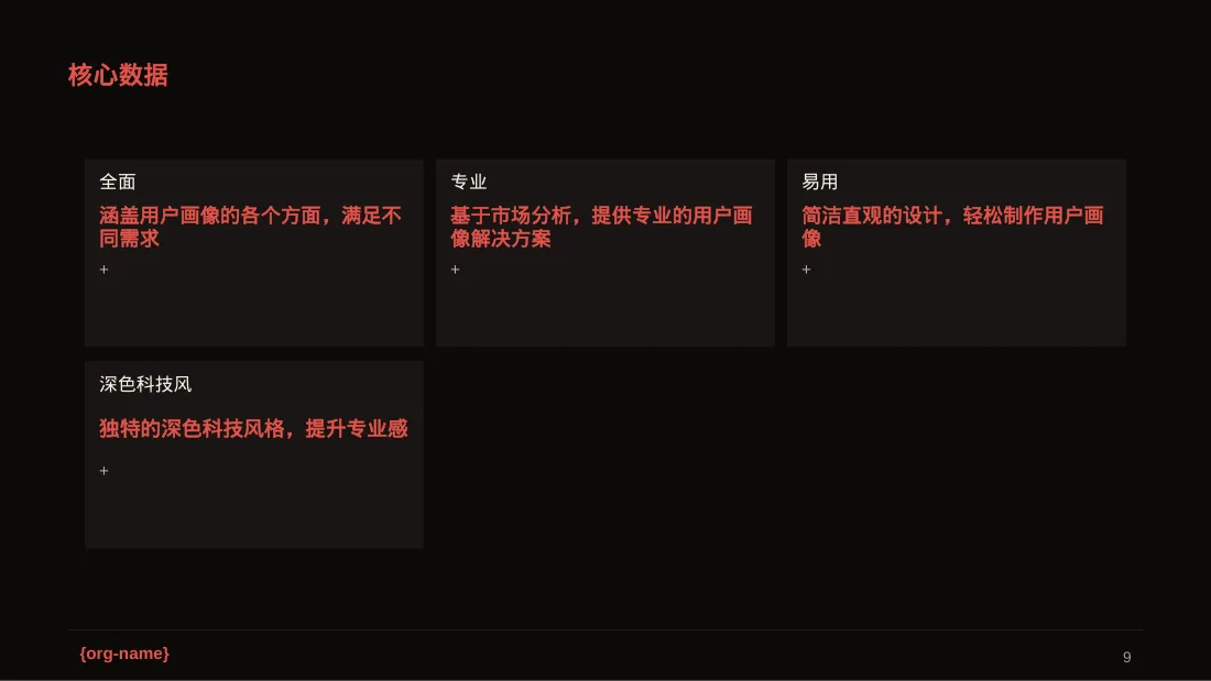 用户人群画像分析展示模板 PPT模板 第9页预览