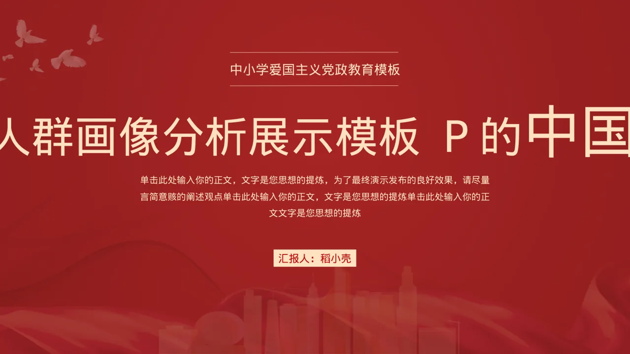 用户人群画像分析展示模板 PPT模板