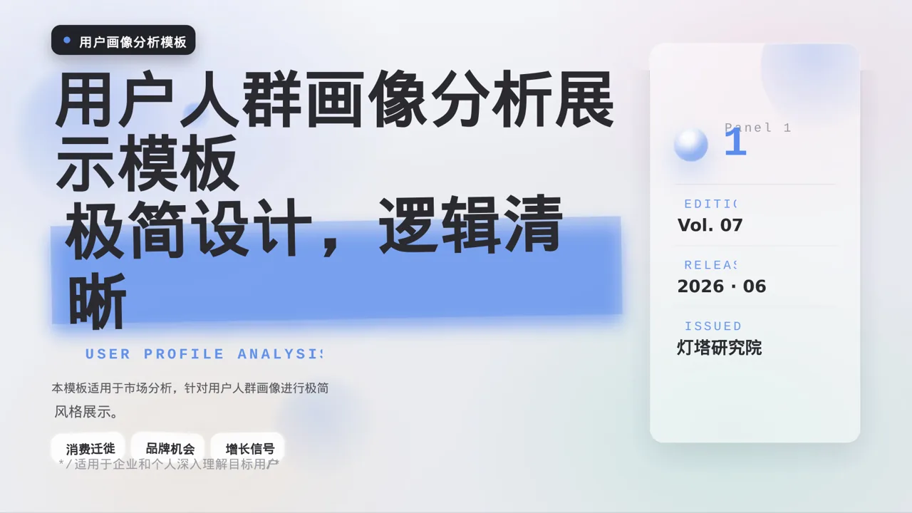 用户人群画像分析展示模板 PPT模板
