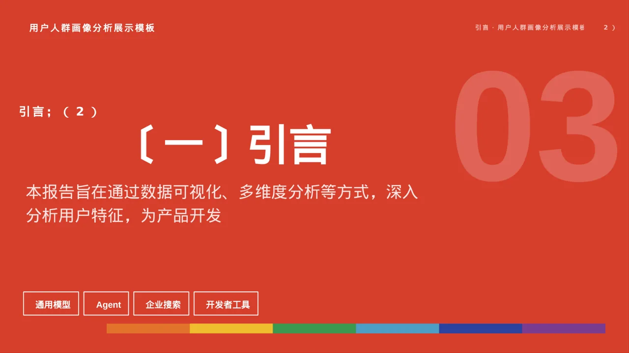 用户人群画像分析展示模板 PPT模板 第5页预览
