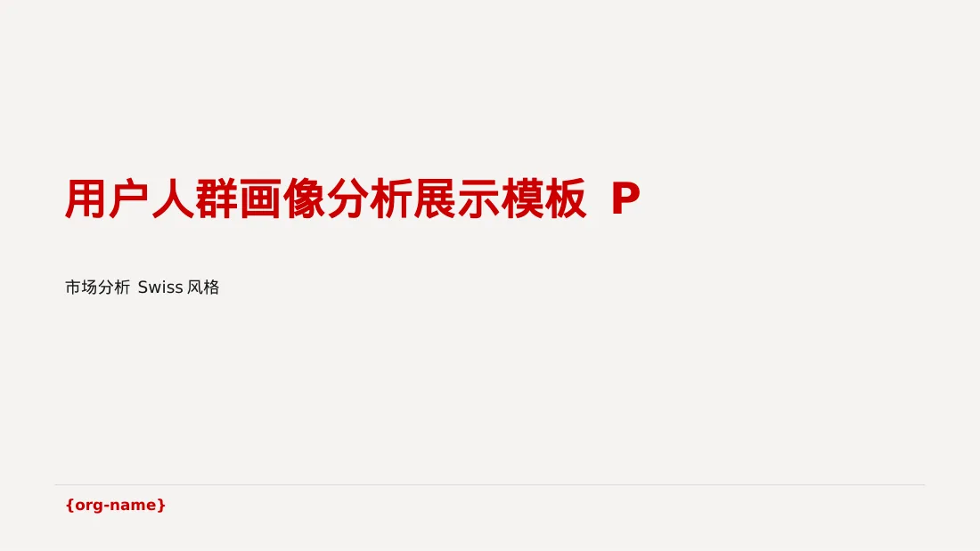 用户人群画像分析展示模板 PPT模板