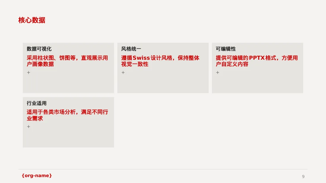 用户人群画像分析展示模板 PPT模板 第9页预览