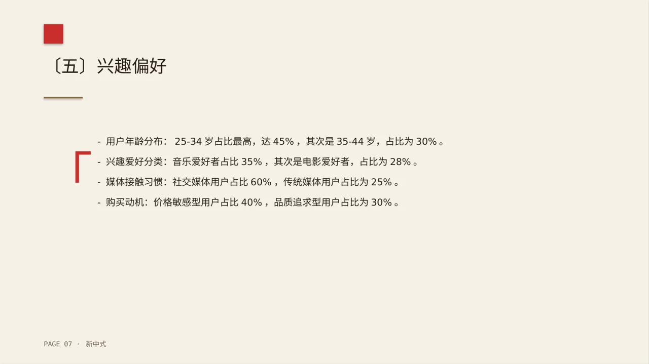 用户人群画像分析展示模板 PPT模板 第7页预览
