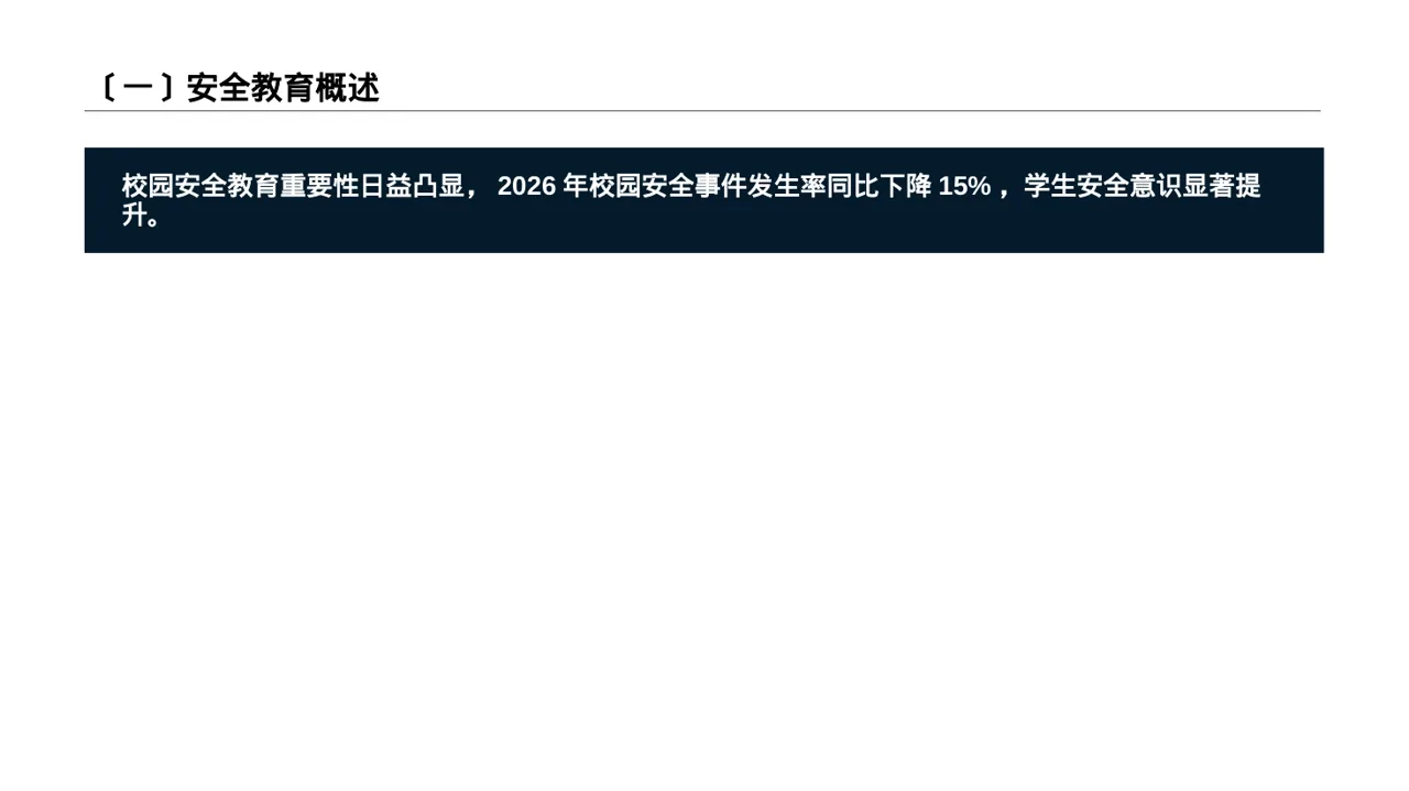 校园安全教育主题班会PPT模板 第2页预览