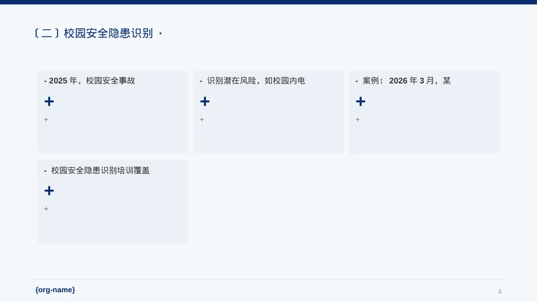 校园安全教育主题班会PPT模板 第4页预览