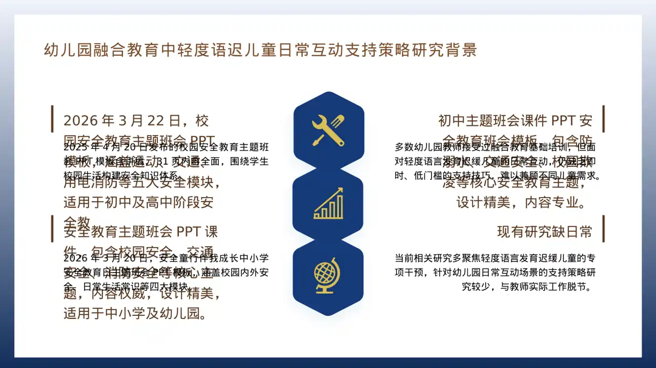 校园安全教育主题班会PPT模板 第4页预览