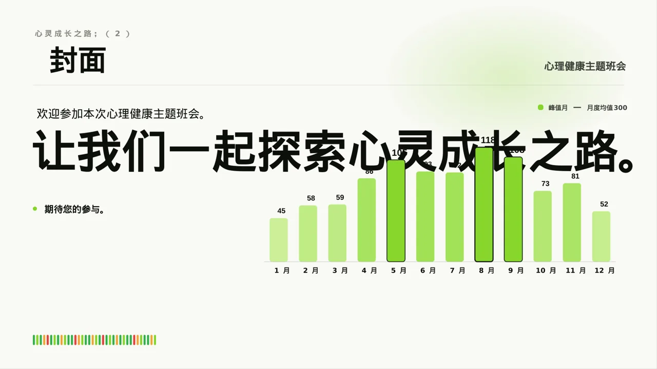心理健康主题班会PPT模板 第3页预览
