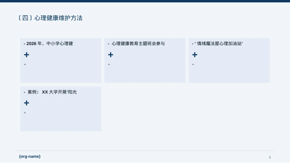 高校专区心理健康主题班会PPT模板（数据图表风）-2 第6页预览