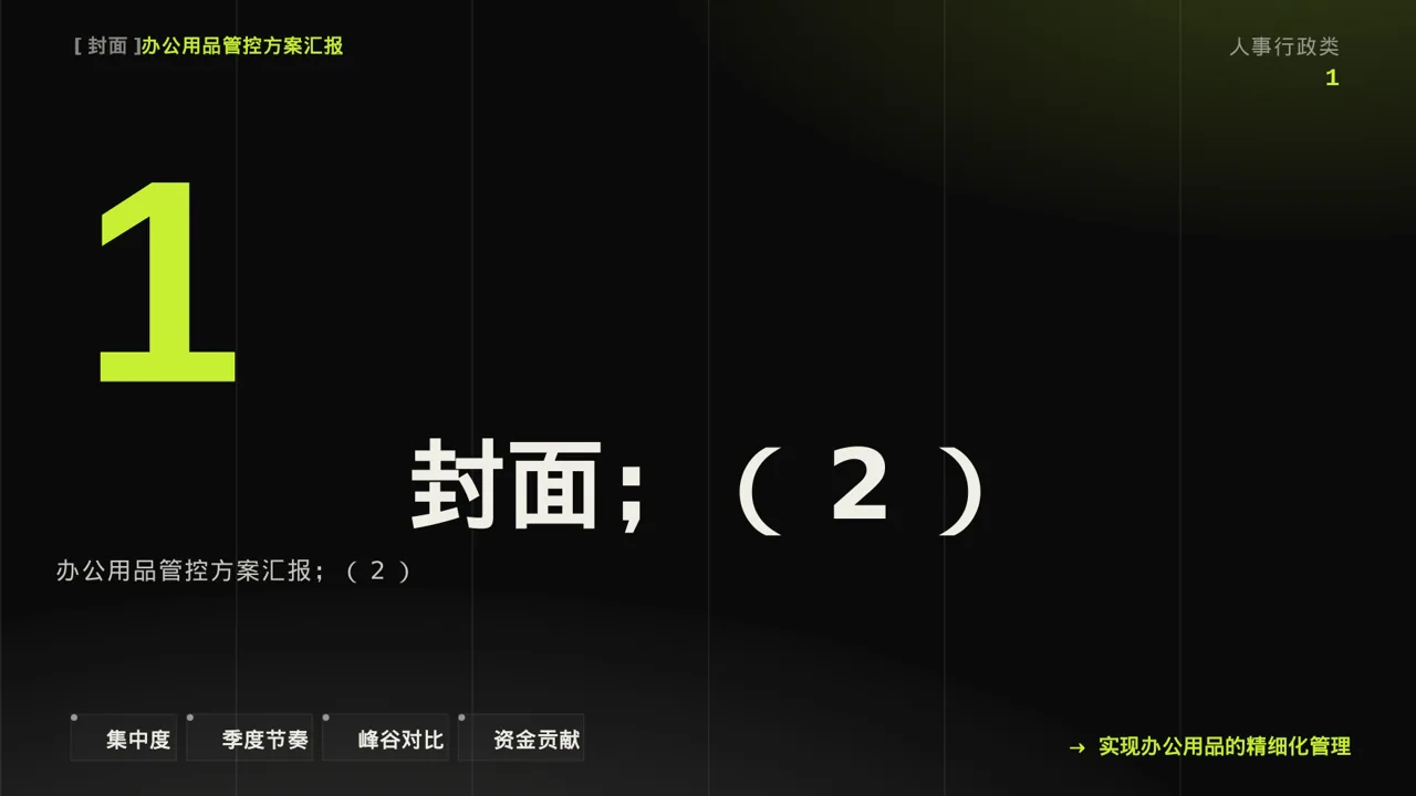 办公用品管控方案汇报PPT模板 第3页预览