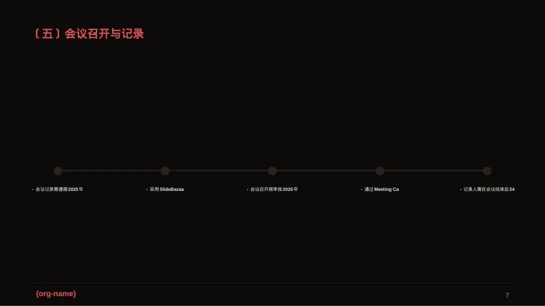 公司会议管理规范模板 PPT模板 第7页预览
