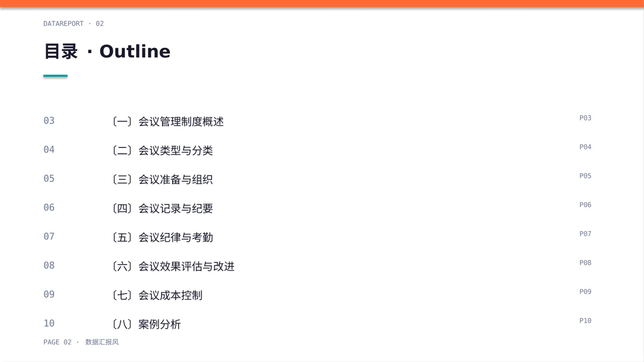 公司会议管理规范模板 PPT模板 第2页预览
