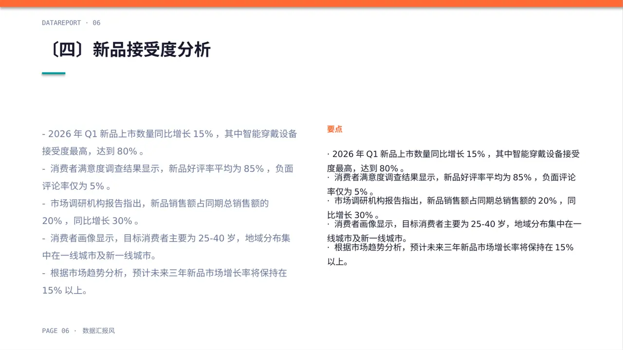 新品市场接受度调查报告PPT模板 第6页预览