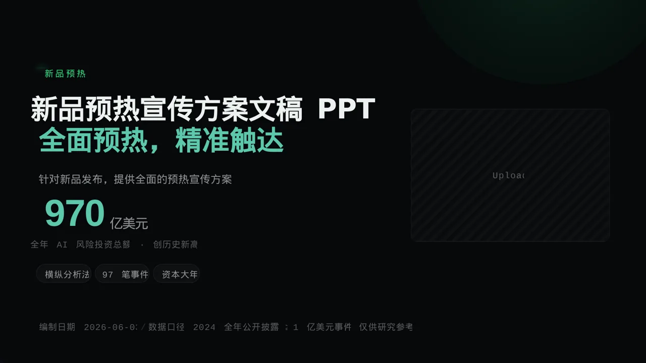 新品预热宣传方案文稿 PPT模板