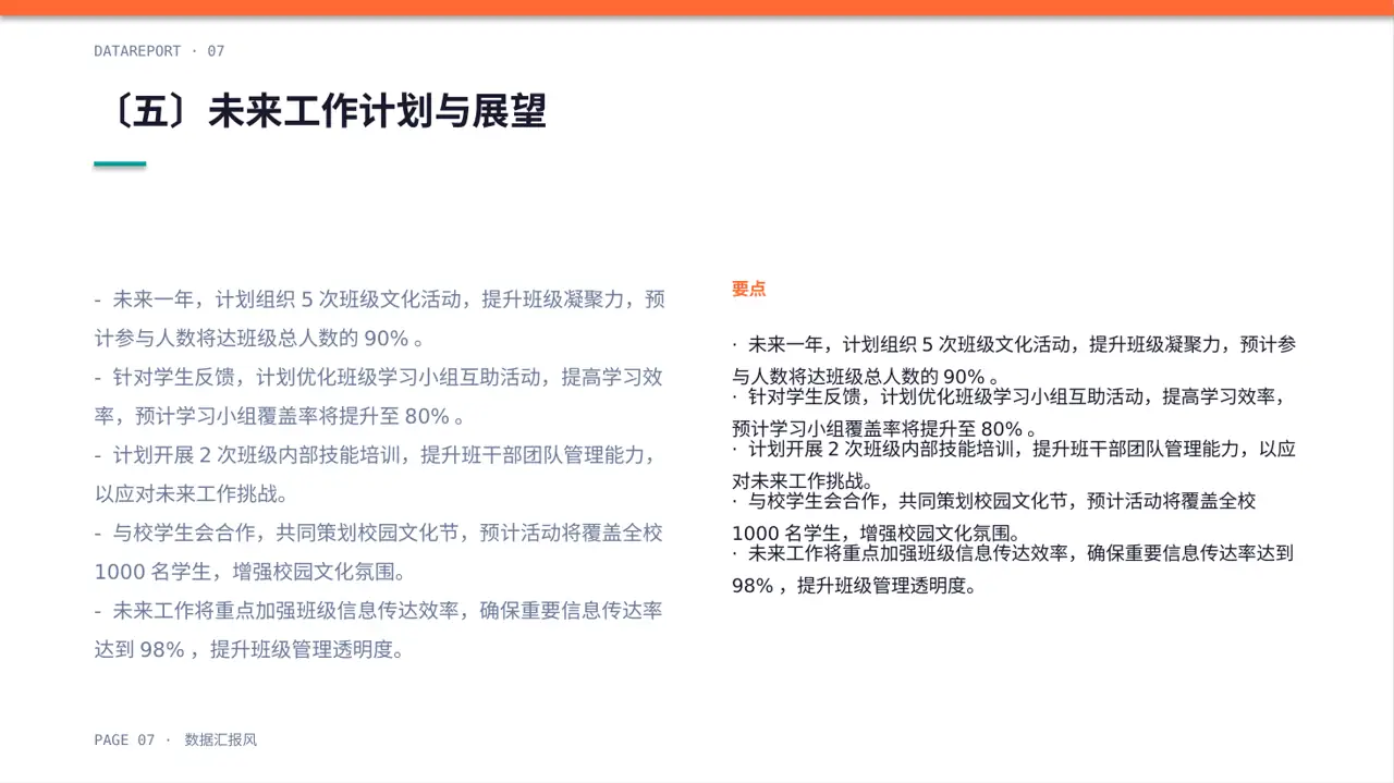 班干部工作述职汇报 PPT模板 第7页预览
