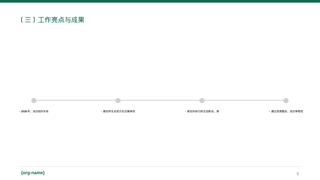 学生会干部个人述职报告PPT模板 第5页预览