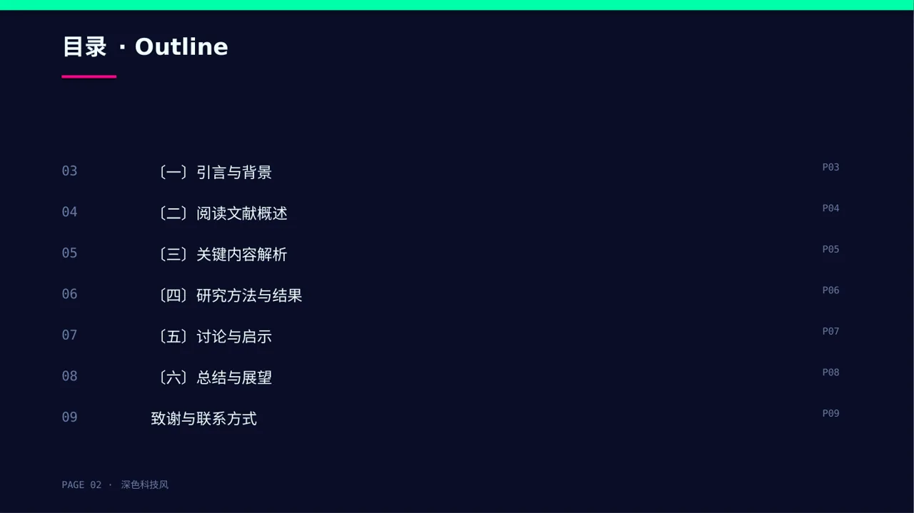 文献阅读分享交流会文稿PPT模板 第2页预览