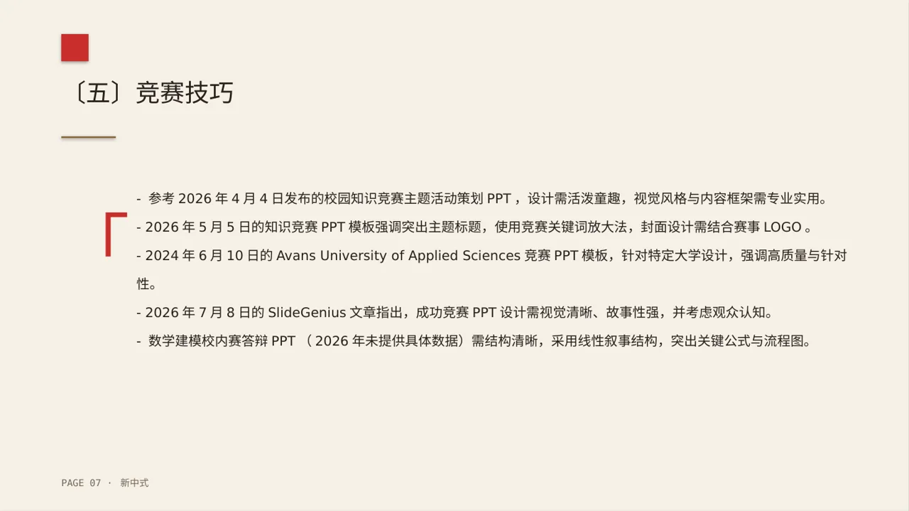 校园学科竞赛参赛PPT模板 第7页预览