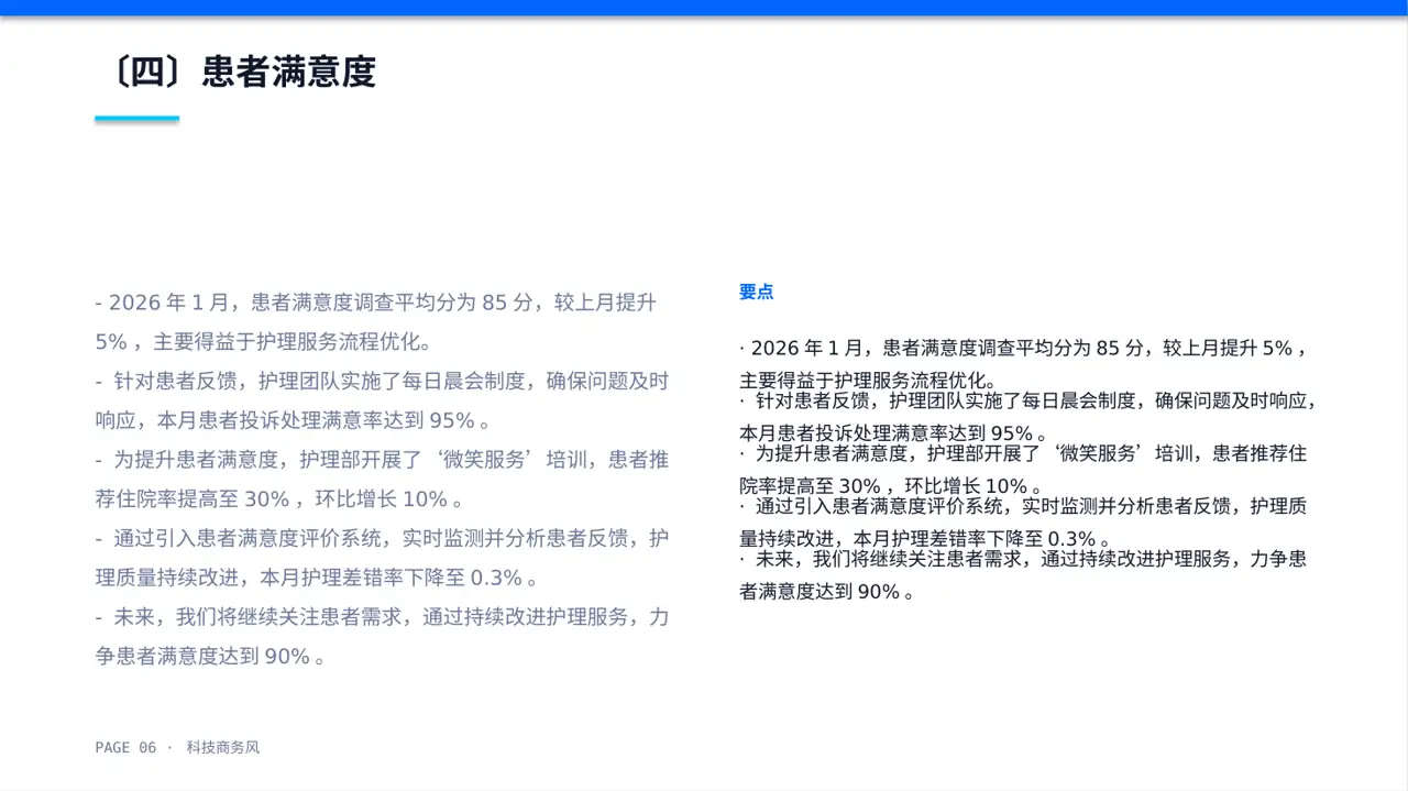 护士长月度护理工作总结PPT模板 第6页预览