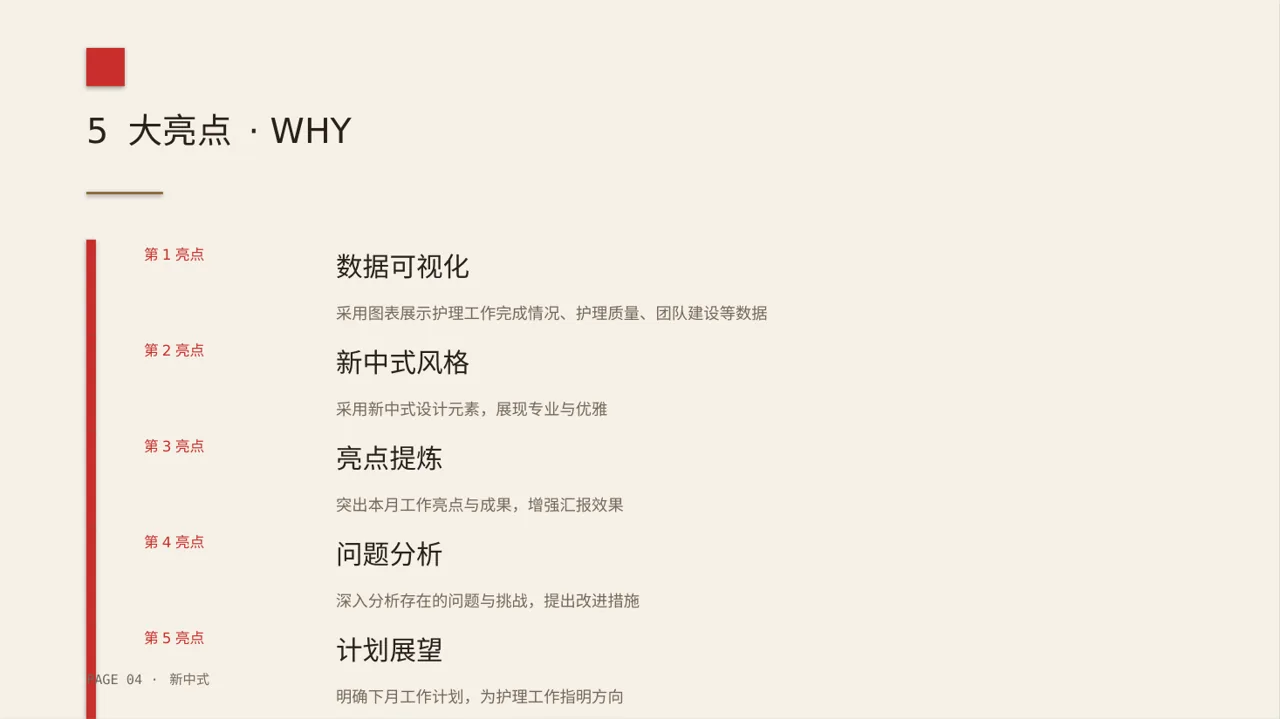 护士长月度护理工作总结PPT模板 第4页预览