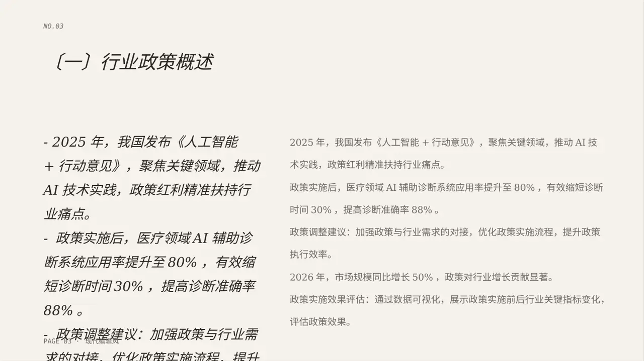 行业政策影响分析报告PPT模板（红黑杂志风）-2 第3页预览