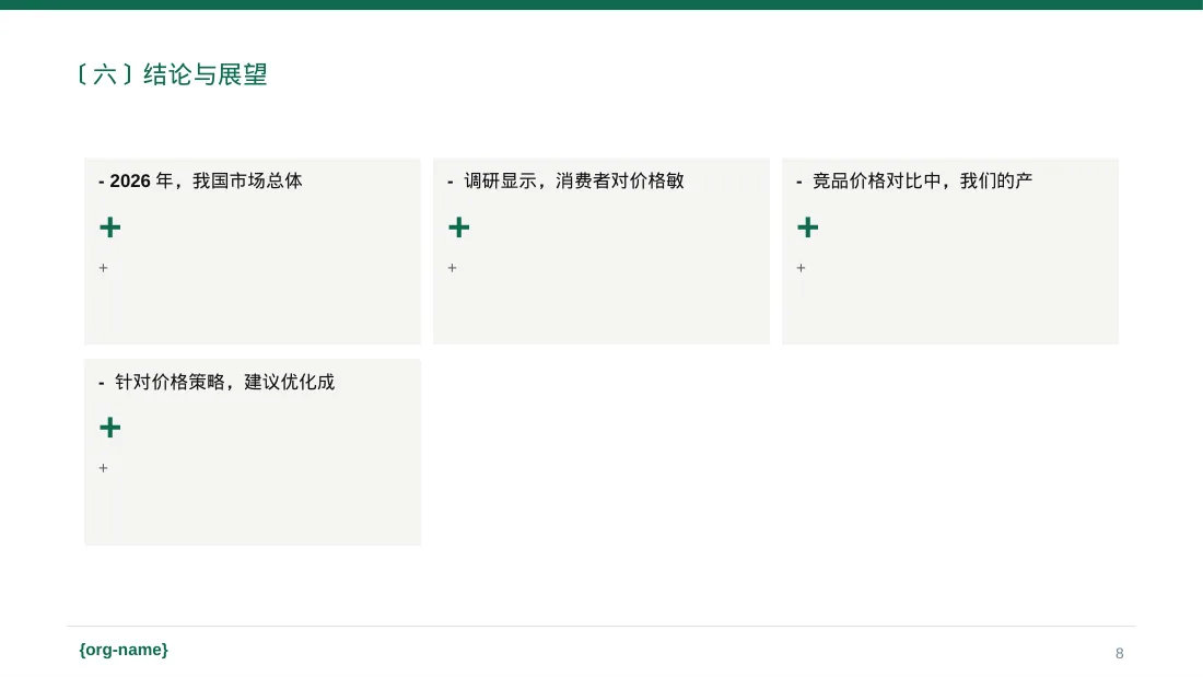 价格体系市场调研报告 PPT模板 第8页预览