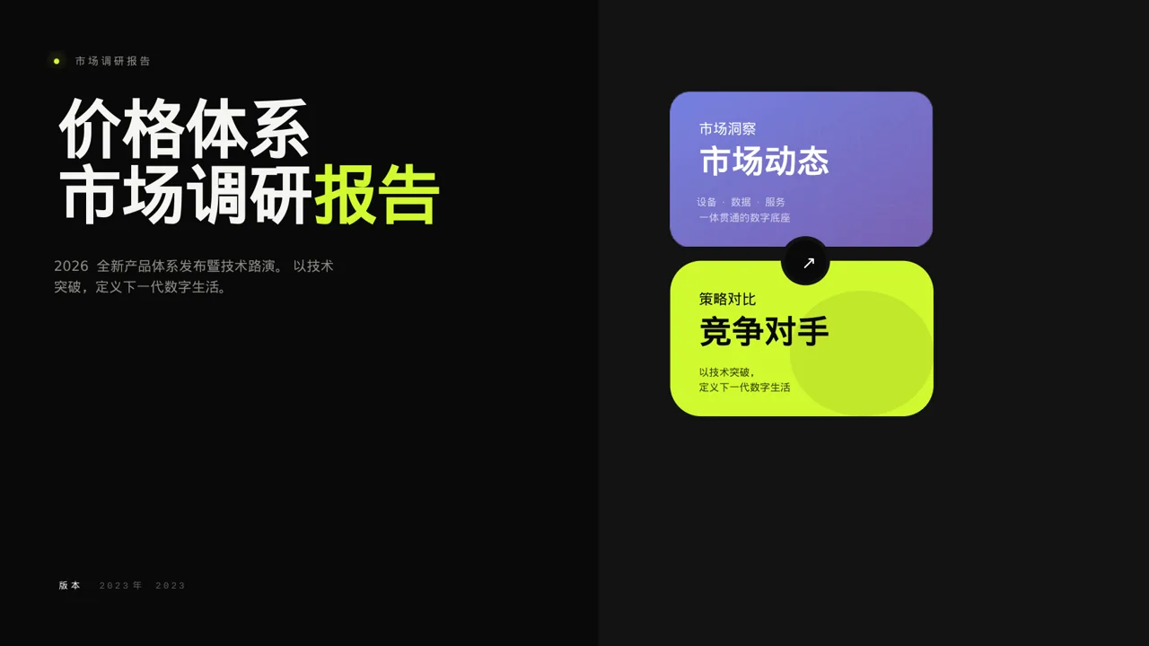 价格体系市场调研报告 PPT模板