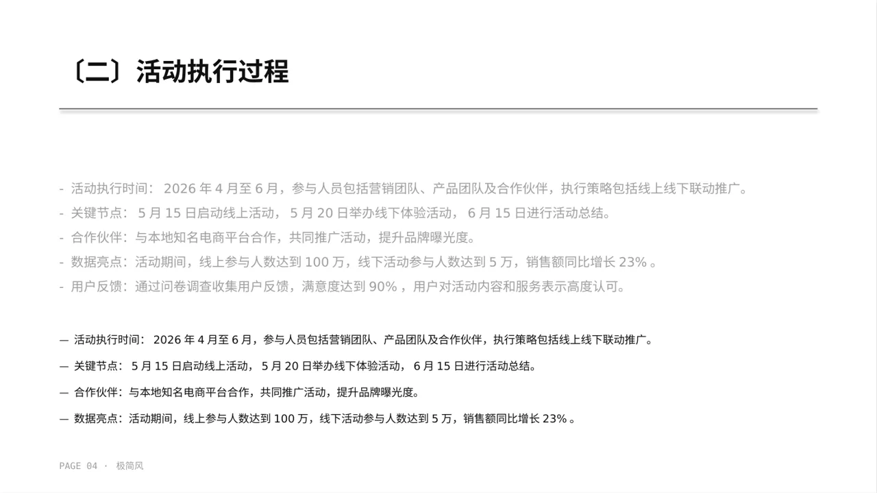 营销活动效果复盘总结报告PPT模板 第4页预览