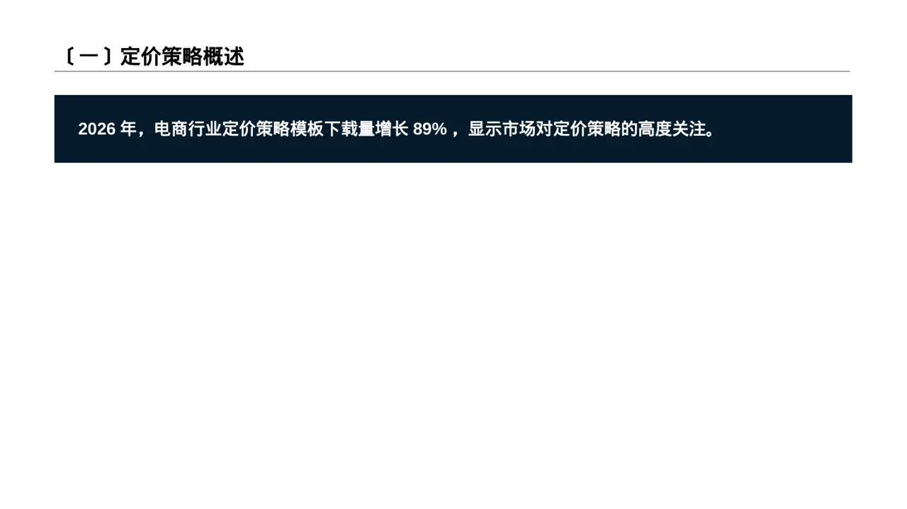 产品定价策略汇报报告PPT模板 第2页预览