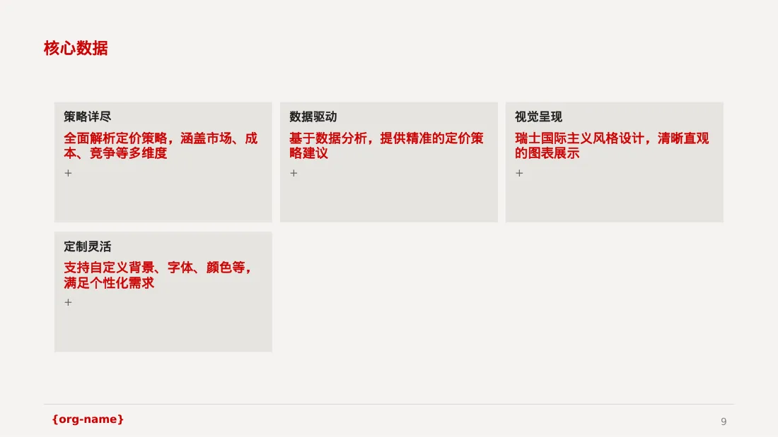 产品定价策略汇报报告PPT模板 第9页预览