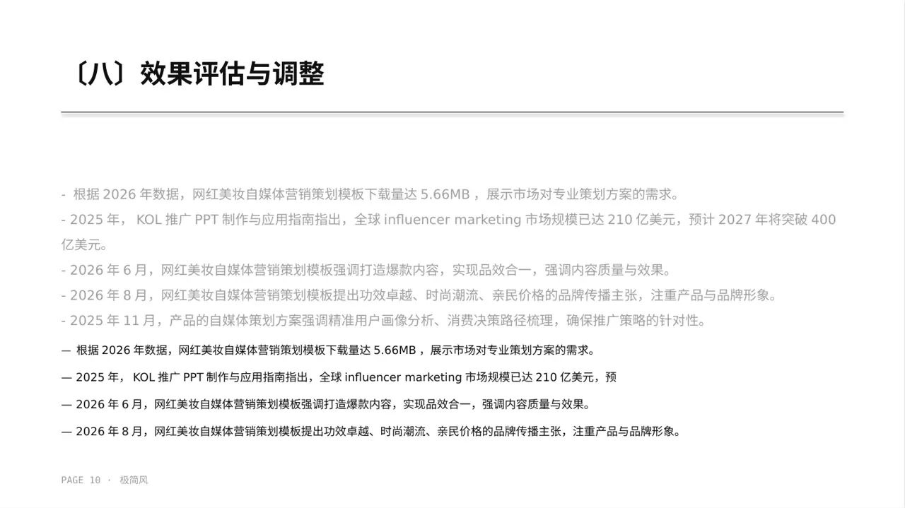 网红产品推广策划方案 PPT模板（黑白极简风） 第10页预览