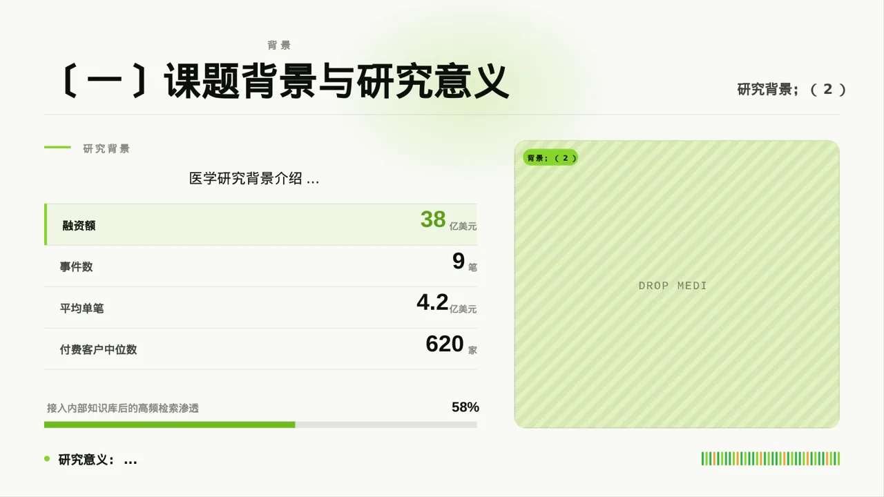 医学毕业论文答辩PPT模板(深蓝学术风) 第5页预览