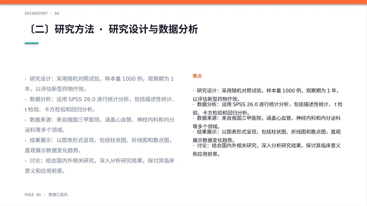 医学毕业论文答辩PPT模板 第4页预览