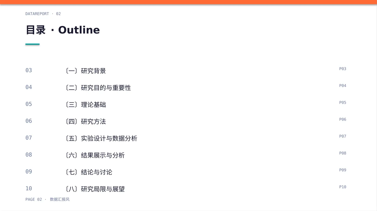 医学毕业论文答辩PPT模板（数据图表风）-6 第2页预览