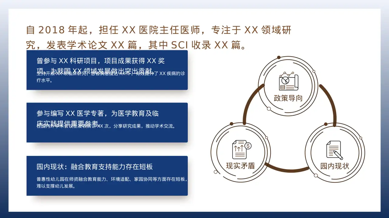 主任医师学术交流分享PPT模板 第2页预览