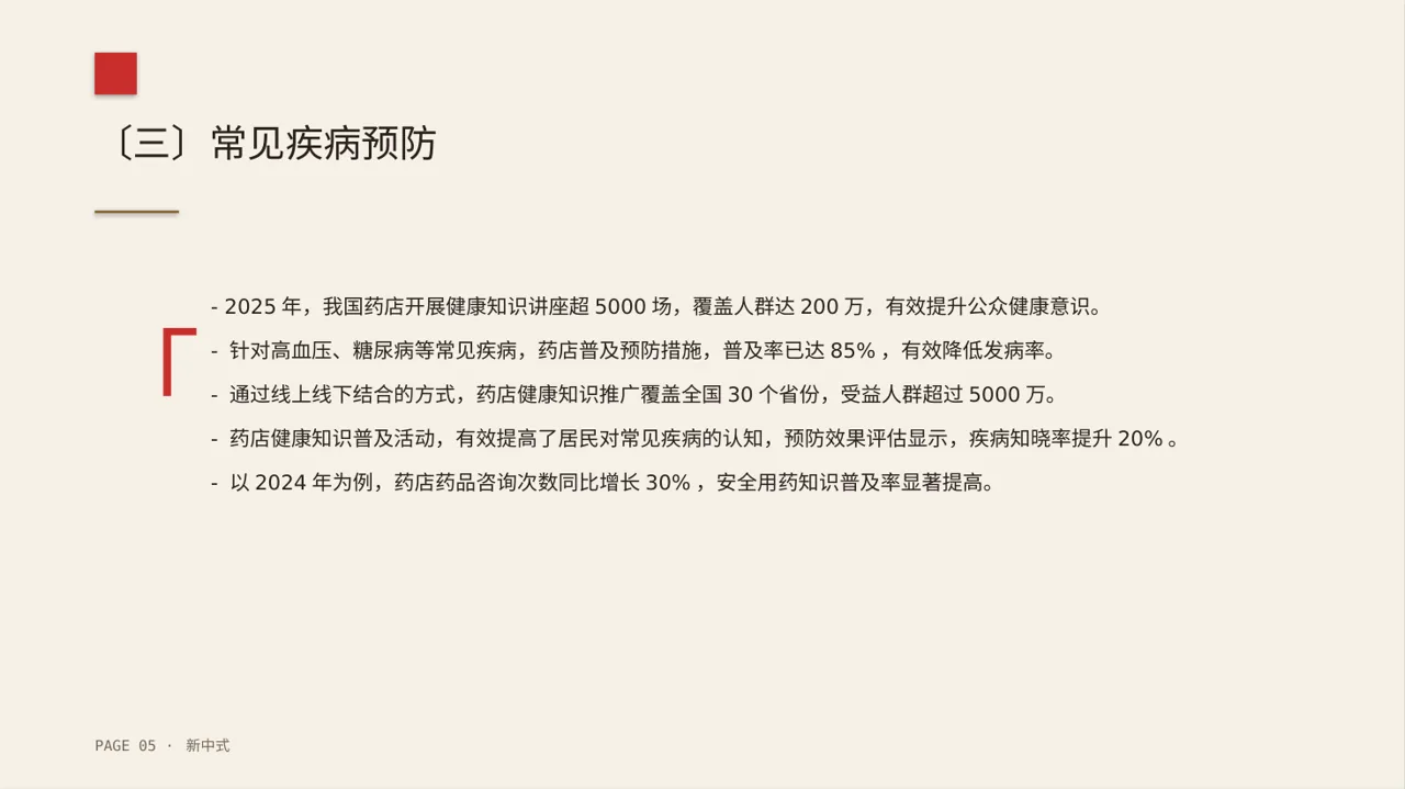 药店健康知识推广宣讲 PPT模板 第5页预览