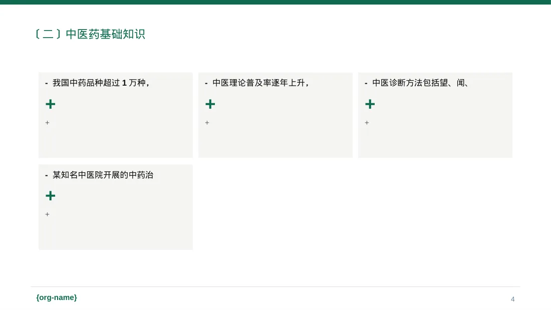 中医药文化传承宣讲 PPT模板 第4页预览