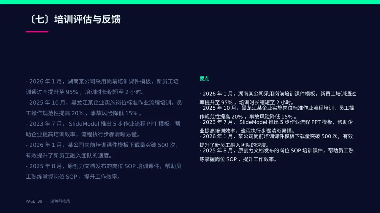 岗位标准流程培训模板 PPT模板（深色科技风）-5 第9页预览