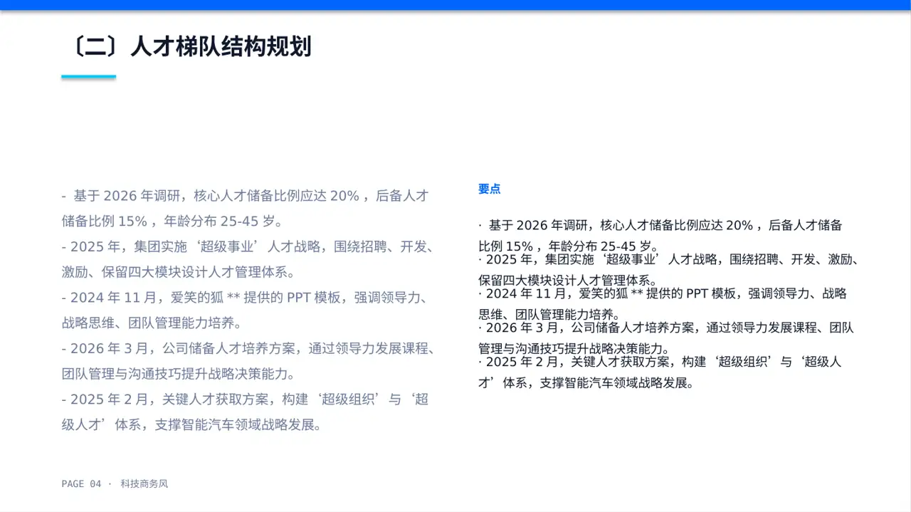 核心人才储备建设方案PPT模板 第4页预览