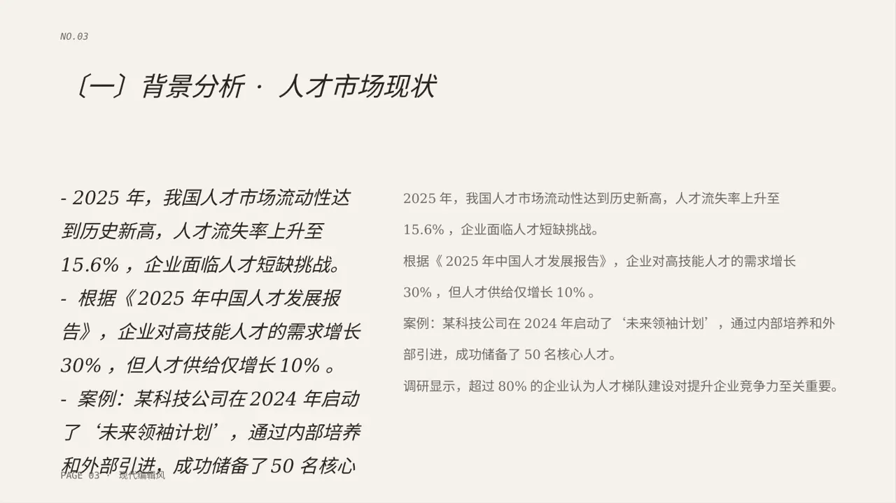 核心人才储备建设方案 PPT模板 第3页预览