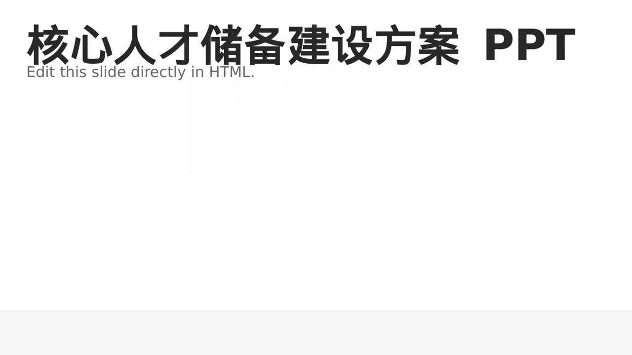 核心人才储备建设方案 PPT模板