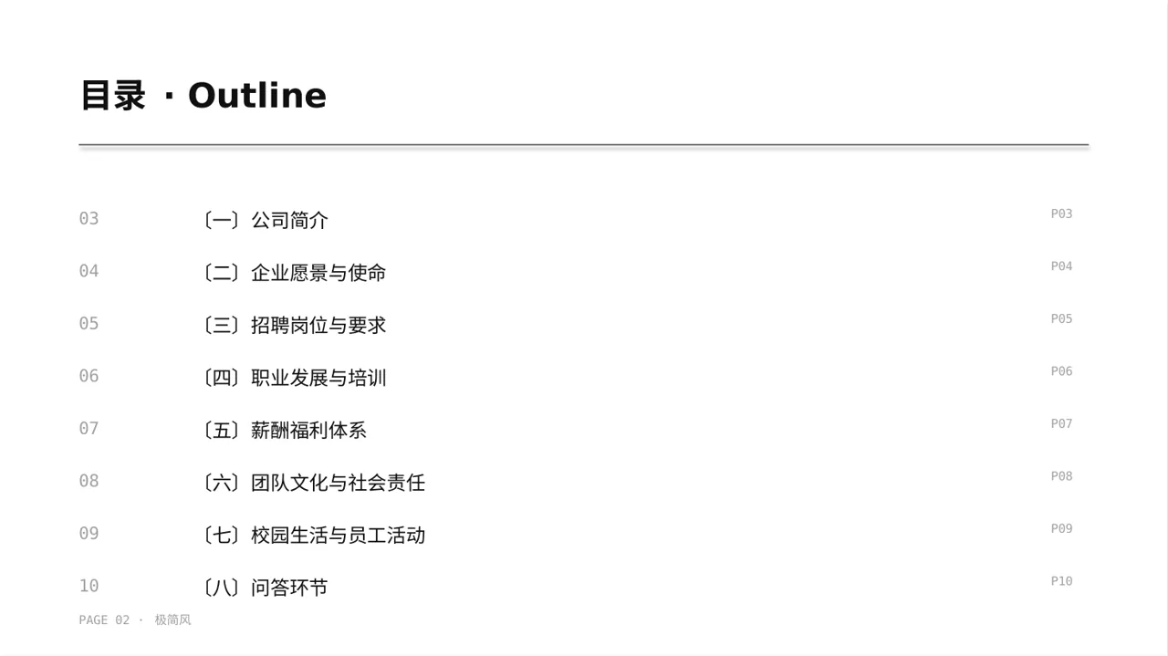 年度校园招聘宣讲会PPT模板 第2页预览