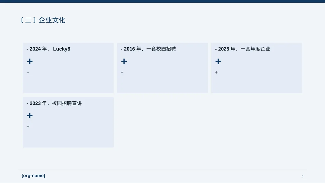 年度校园招聘宣讲会PPT模板 第4页预览