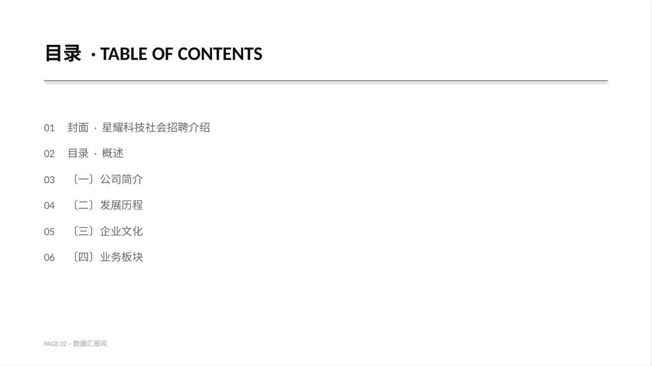 社会招聘企业介绍PPT模板 第2页预览
