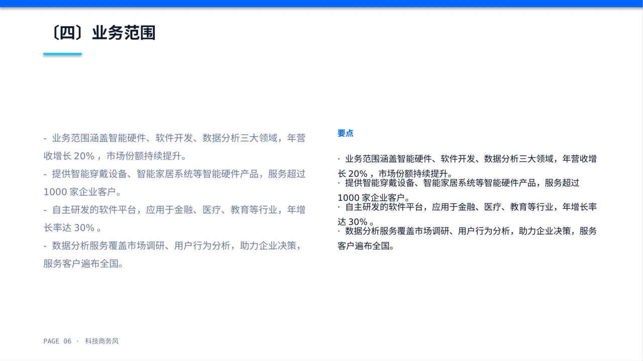 科技商务风社会招聘企业介绍模板（蓝色商务风）-2 第6页预览
