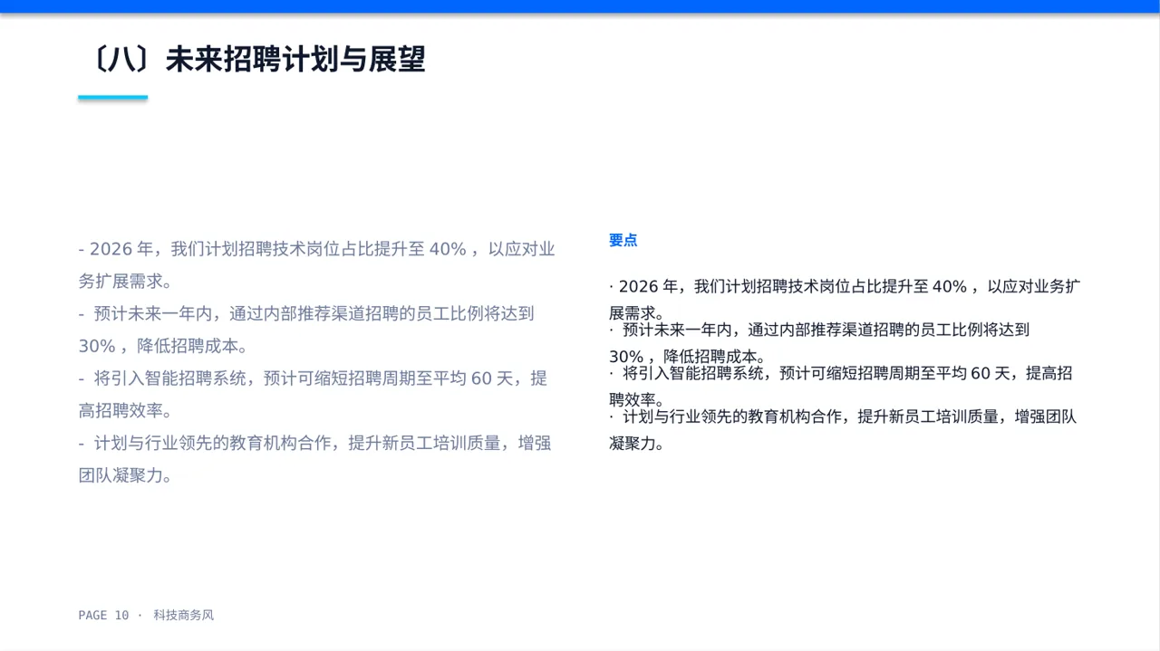 月度招聘工作进度总结报告 PPT模板 第10页预览