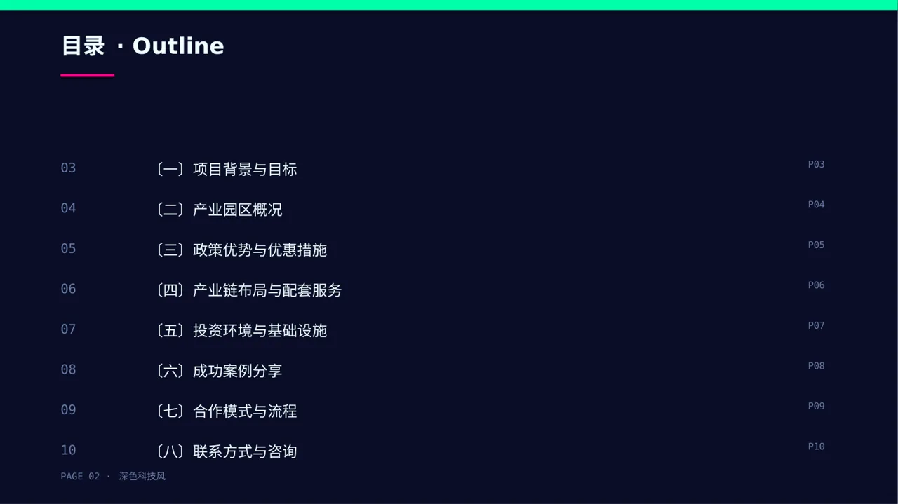 产业园区招商引资宣讲PPT模板 第2页预览