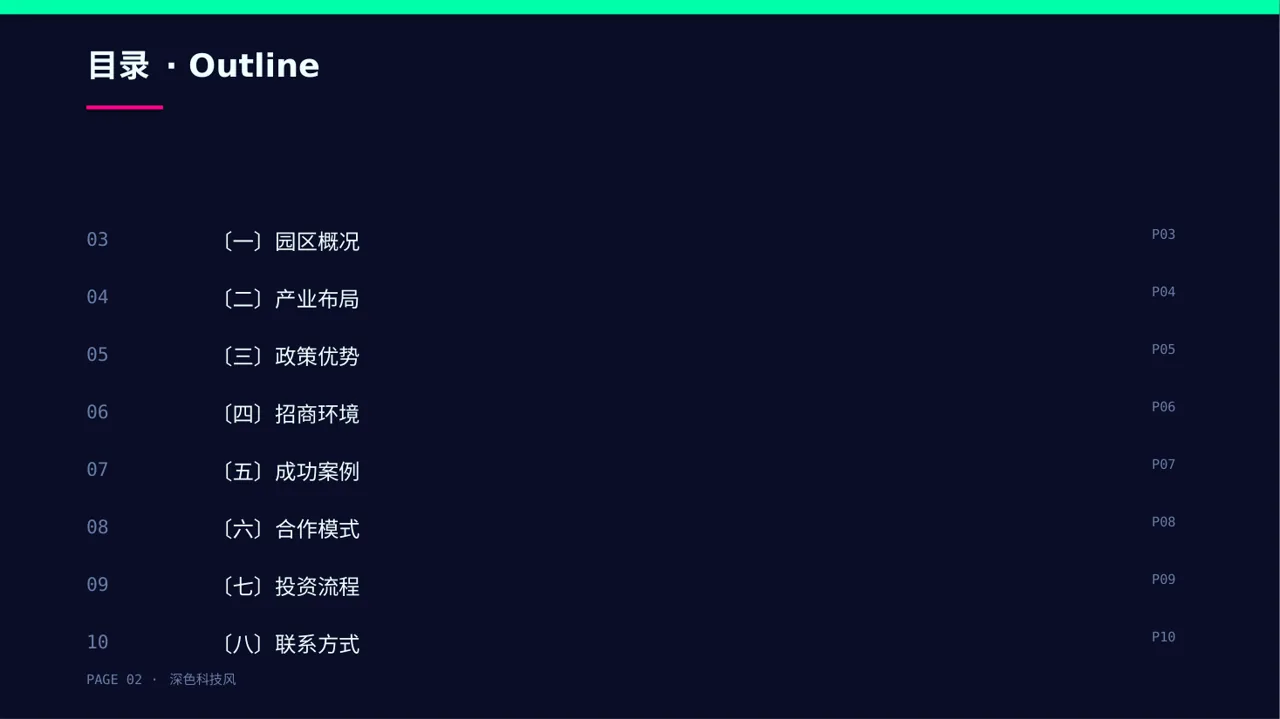 产业园区招商引资宣讲PPT模板 第2页预览